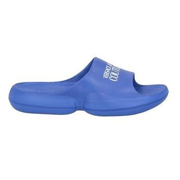 Mens Versace Jeans Couture Blue Signature Platform Slide Sandals Size: 9 - NEW main image 2